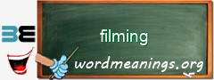 WordMeaning blackboard for filming